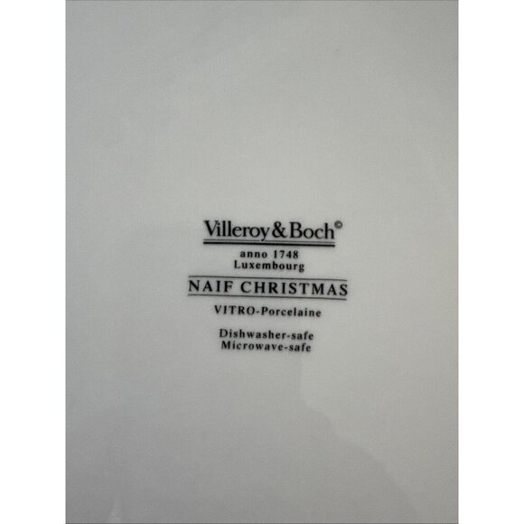 Villeroy & Boch Naif Christmas Square Handled Cake Plate Luxembourg 8" - Picture 9 of 12